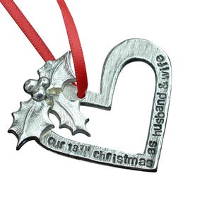 18 Year Anniversary Christmas Tree Ornament - Reads Our 18th Christmas as Husband & Wife
