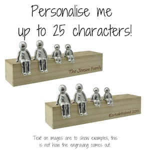 Personalised Choose Your Own Family Combination Metal Sculpture Figurines Anniversary, Christmas, Fathers Day and Mothers Day Gift Idea image 1