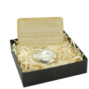 One in a Million Tin Pebble - 16th Anniversary Gift