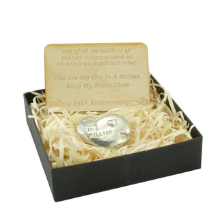 One in a Million Pebble - 25th Anniversary Gift
