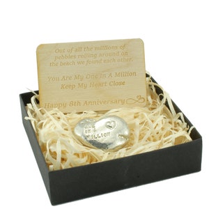 One in a Million Pebble - 8th Anniversary Gift