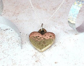 Pendentif coeur battu en bronze - Anniversaire et cadeau d&#39;anniversaire