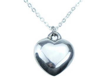 Ten Anniversary Tin Heart Pendant | 100% Pure Tin Necklace | 10th Wedding Anniversary Gift for Her, Handmade UK