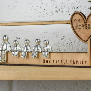16 Years Our Little Family | 16th Anniversary Gift - Choose Your Own Family Combination