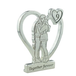 Together Forever Hugging Anniversary Gift - 9th Anniversary