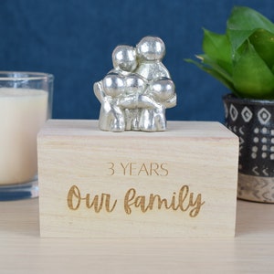 3 Years Our Little Hugging Family 3rd Anniversary Gift Choose Your Own Family Combination Part of the We Made a Family Range 3 Children