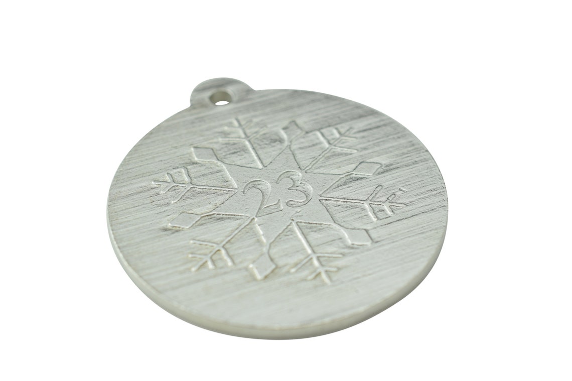 23rd Christmas Snowflake Metal Decoration 23rd Anniversary - Etsy