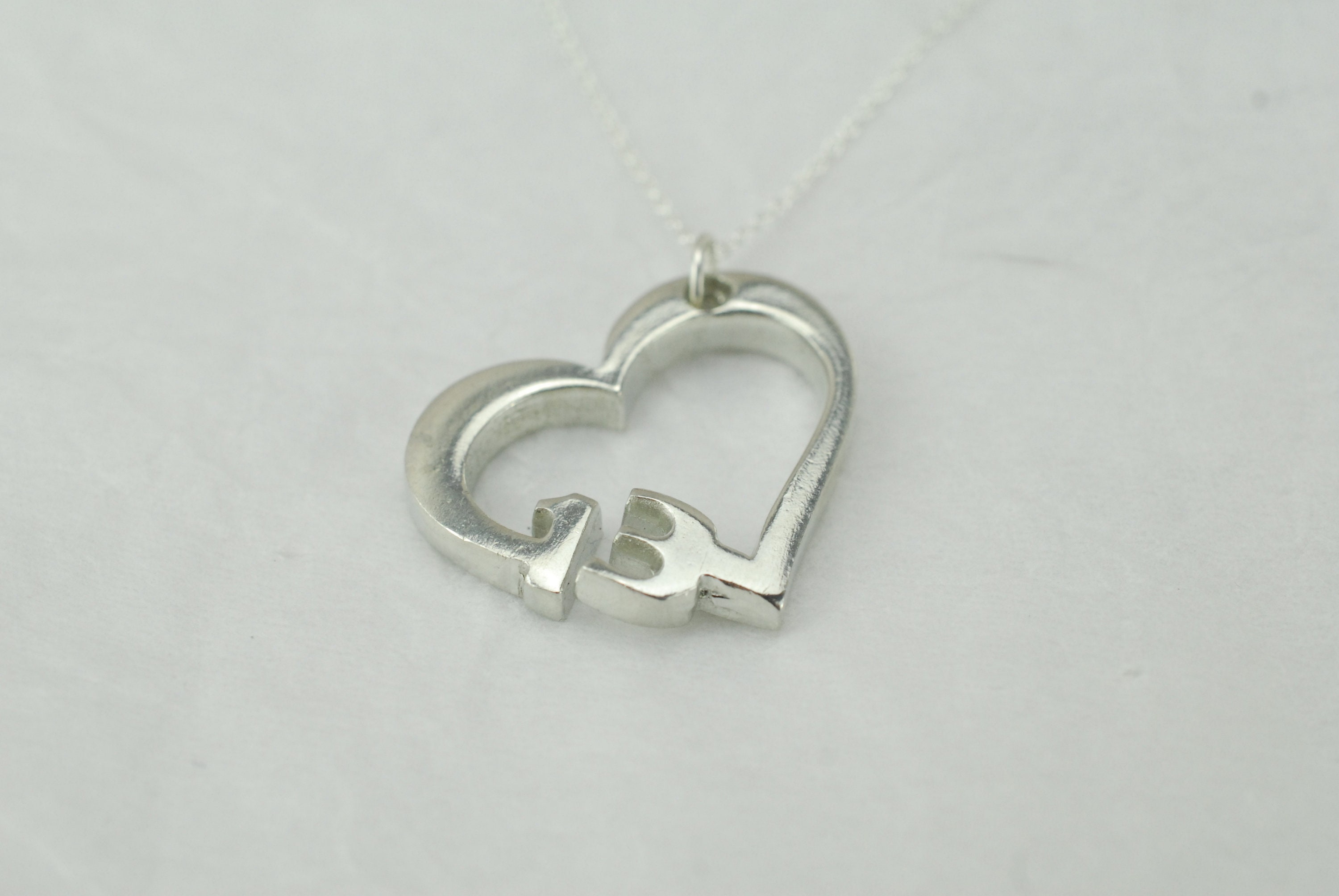 13 Year Anniversary Heart Pendant/Necklace