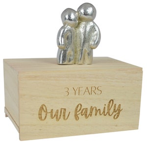 3 Years Our Little Hugging Family 3rd Anniversary Gift Choose Your Own Family Combination Part of the We Made a Family Range image 5