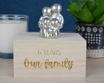 6 Years Our Little Hugging Family | 6th Anniversary Gift - Choose Your Own Family Combination | Part of the We Made a Family Range
