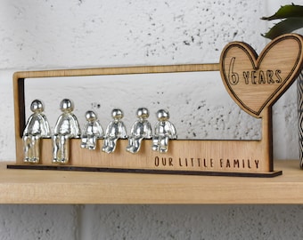 6 Years Our Little Family | 6th Anniversary Gift - Choose Your Own Family Combination