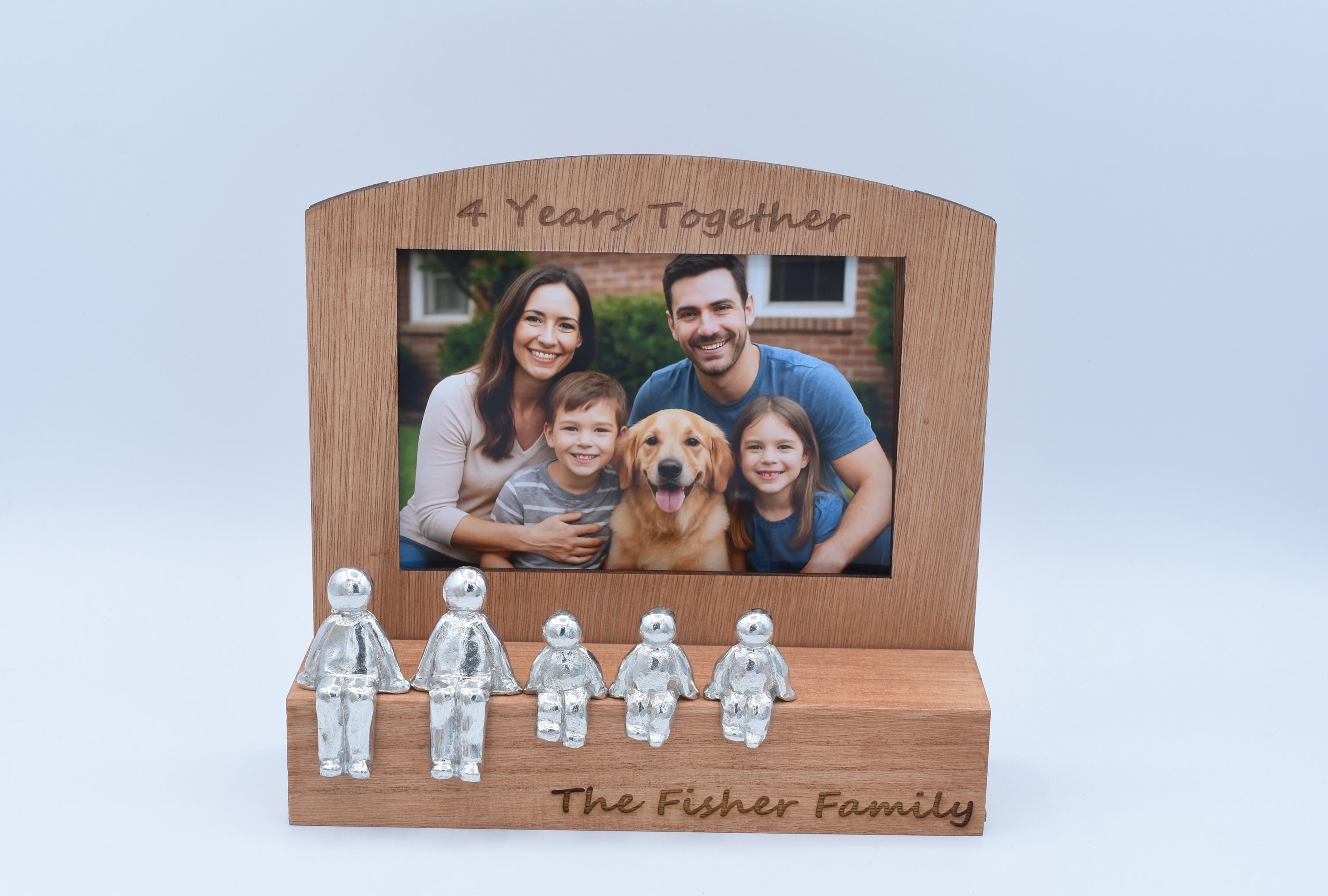 4 Years Together Frame, 6x4 Photo, Personalise & Your Own Fa…