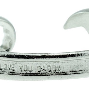 Ich liebe dich Papa Einzigartige Schraubenschlüssel Armreif - Geschenkidee vom kleinen Sohn oder der Tochter