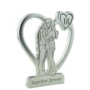 Together Forever Hugging Anniversary Gift - 18th Anniversary