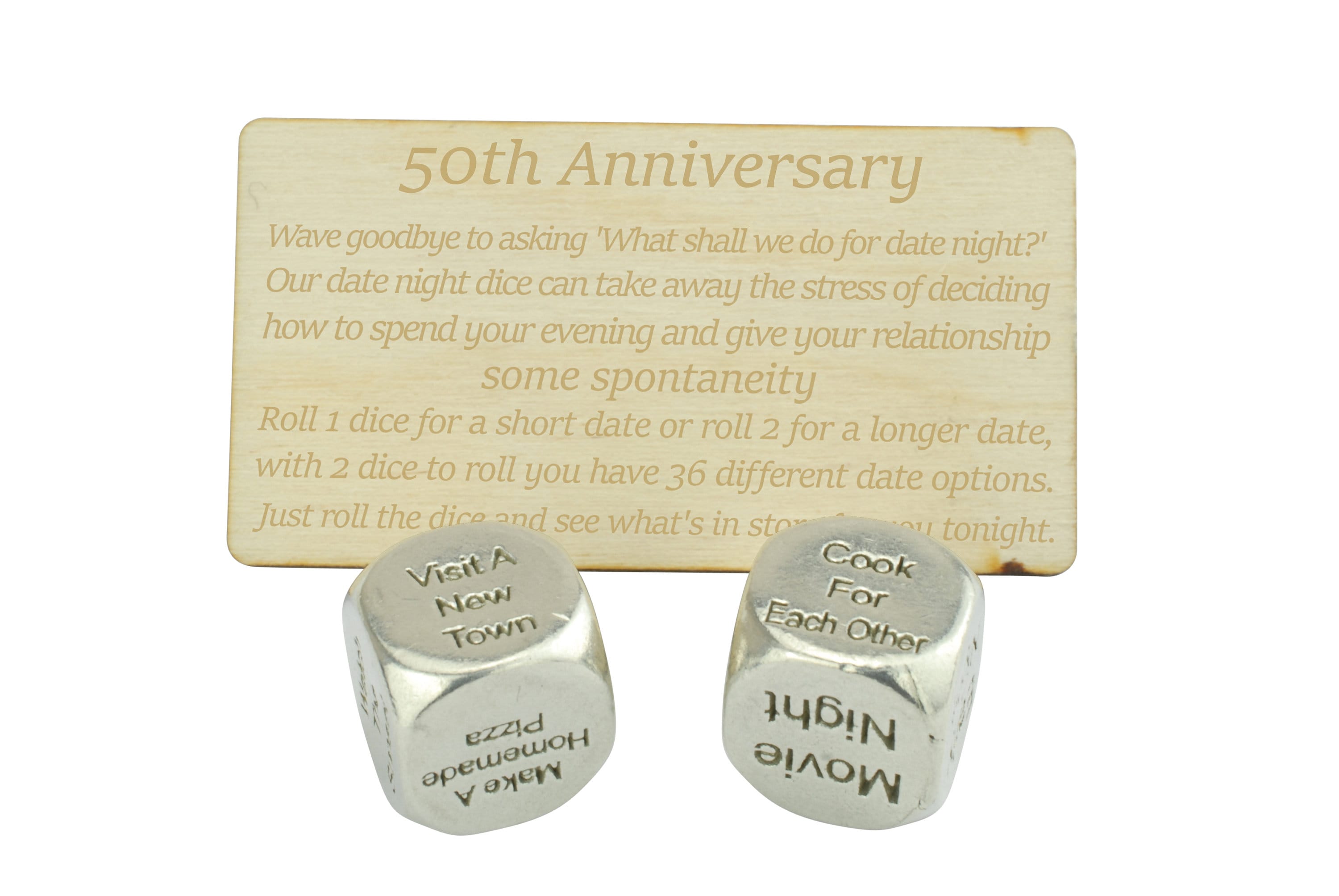 Fiftieth Anniversary Date Night Decider Dice
