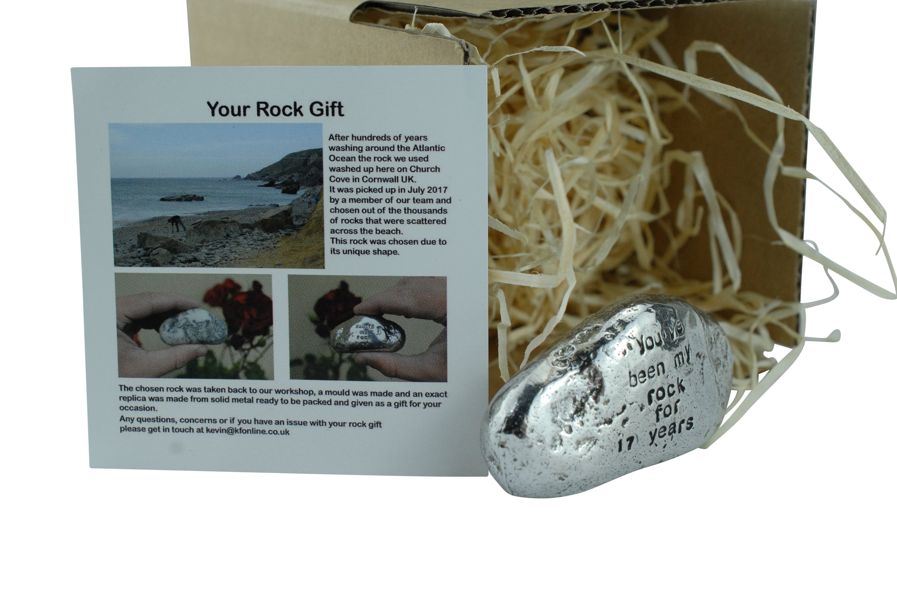 You've Been My Rock engraved metal rock ornament