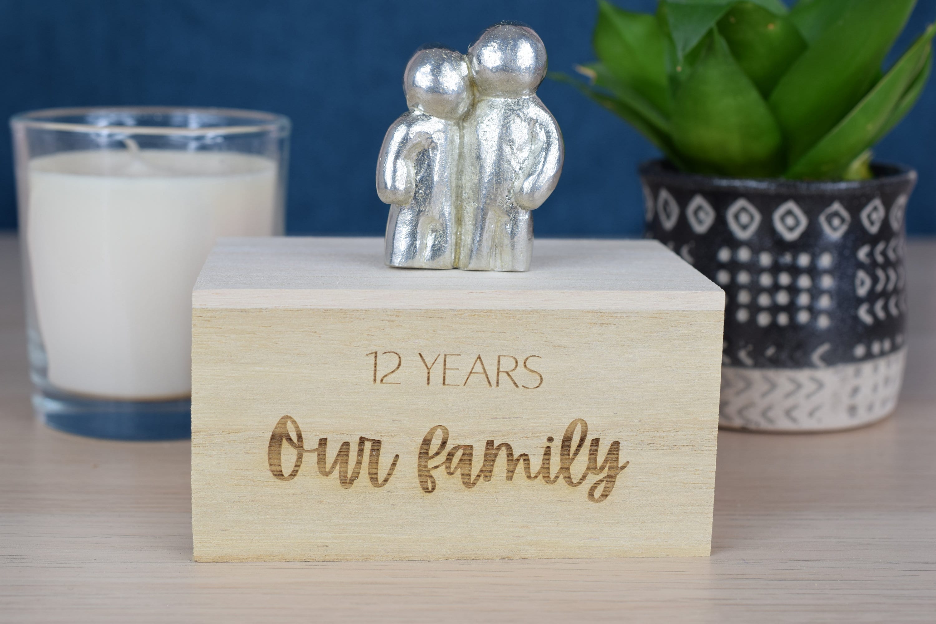 12 Years Our Little Hugging Family keepsake