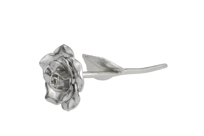 10th Anniversary Tin Rose Solid Pure Casted 100% Tin Rose image 2