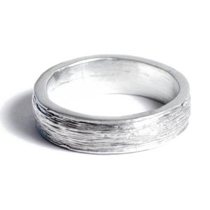 10 Year Anniversary Men's Pure Tin Ring Inscribed with 'Ten Years' image 1