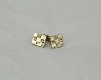 8th Anniversary Solid Bronze Cufflinks with Stamped 8 - Perfect 8th Year Anniversary Gift Idea