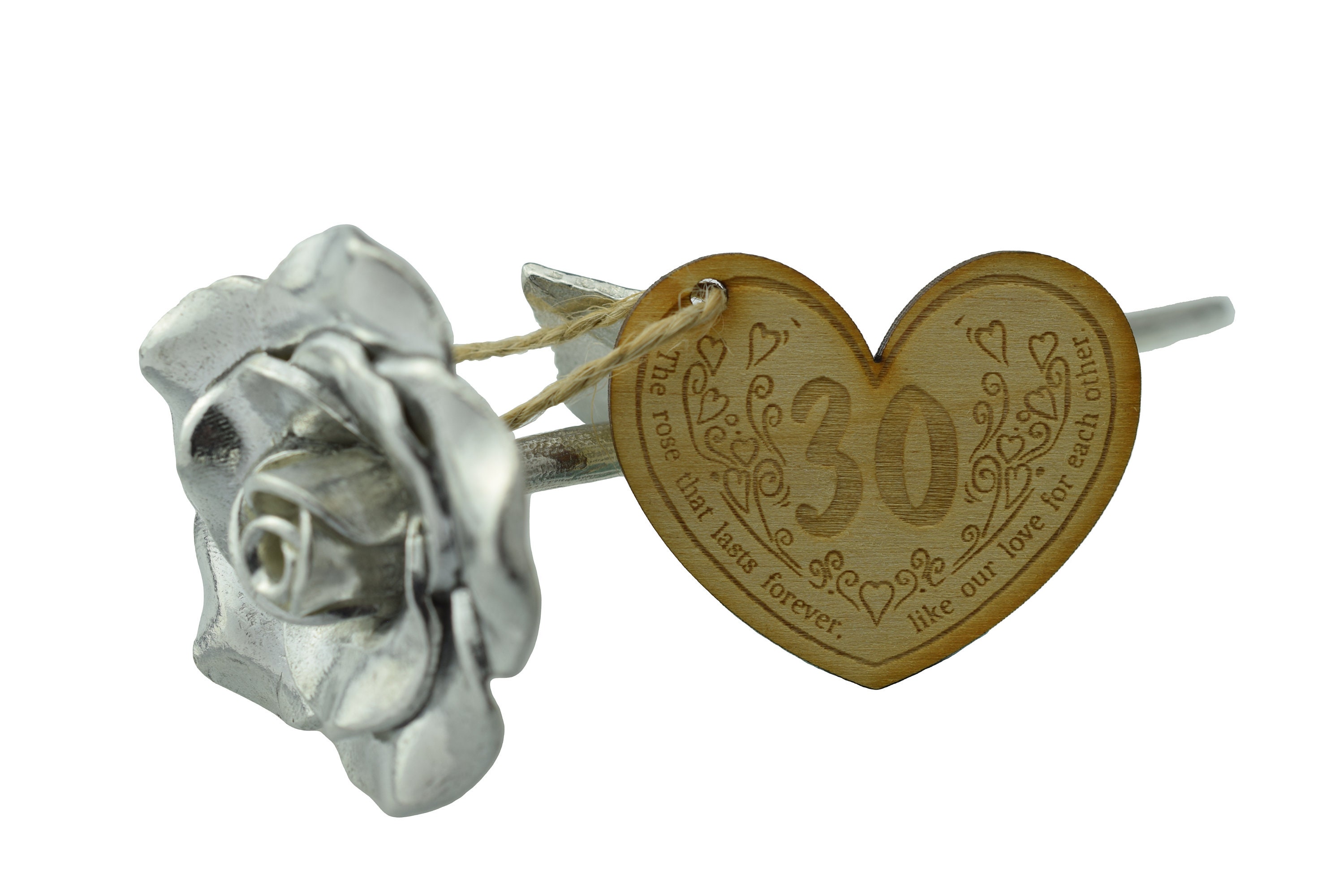 30th Anniversary Forever Rose with Wooden Token