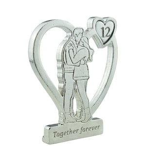 Together Forever Hugging Anniversary Gift - 12th Anniversary
