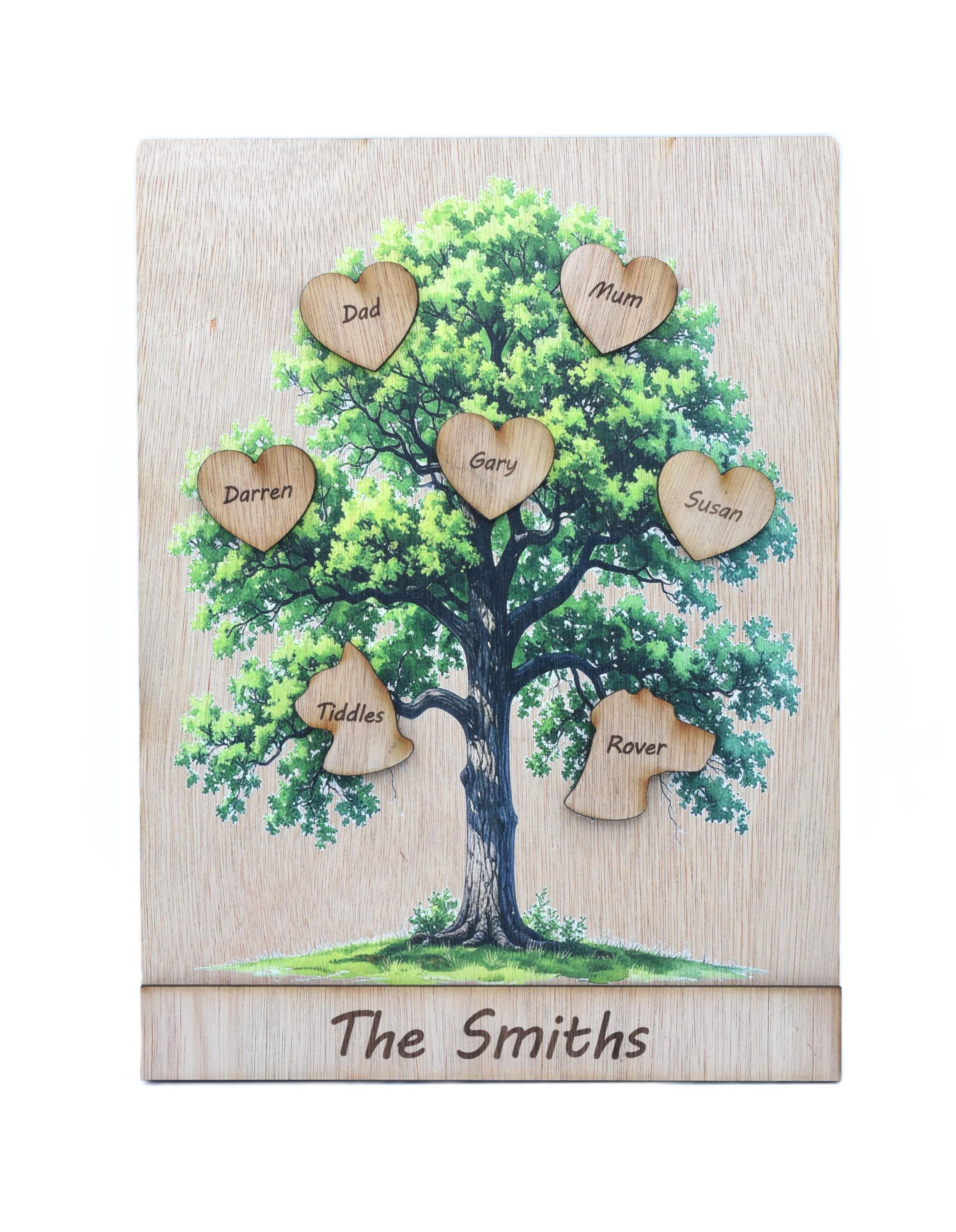 Personalised Family Tree Wall Hanging