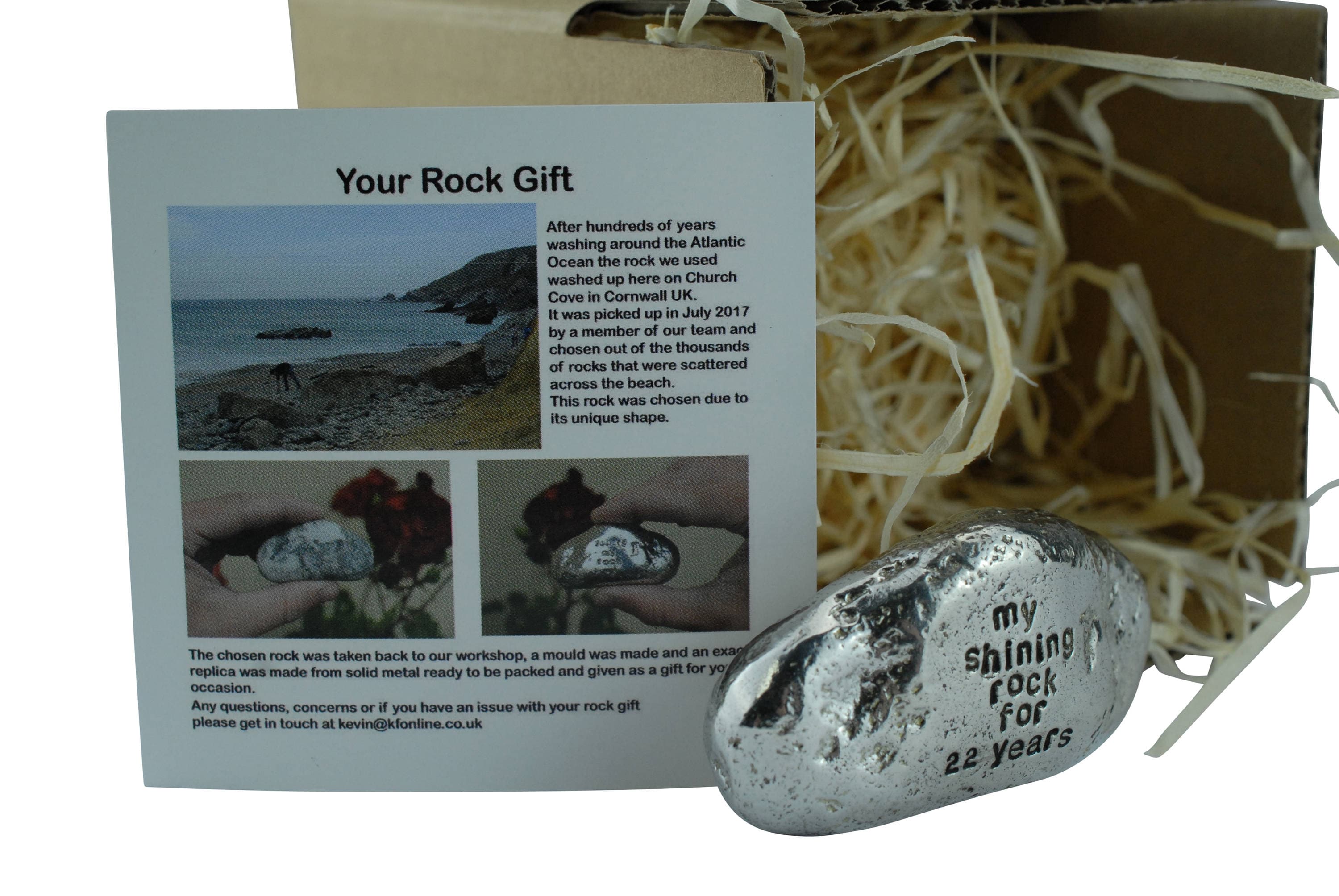 My Shining Rock Per 10 Anni - Roccia In Metallo Solido Pesante (180g) - Regalo Unico Per Decimo Anniversario