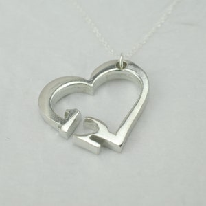 12 Year Anniversary Heart Pendant/Necklace - Gift