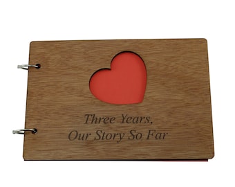 3 Years Our Story So Far - Scrapbook, Photo album or Notebook Idea For 3rd Anniversary