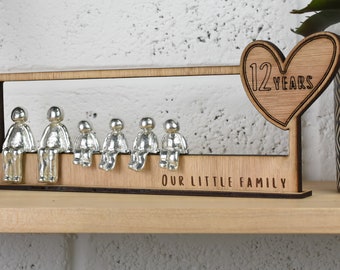 12 Years Our Little Family | 12th Anniversary Gift - Choose Your Own Family Combination