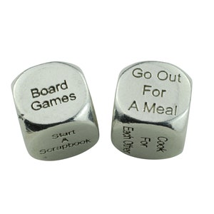 10 Year Anniversary Metal Date Dice 100% Pure Tin Create a Unique 10th Anniversary Date Idea image 8