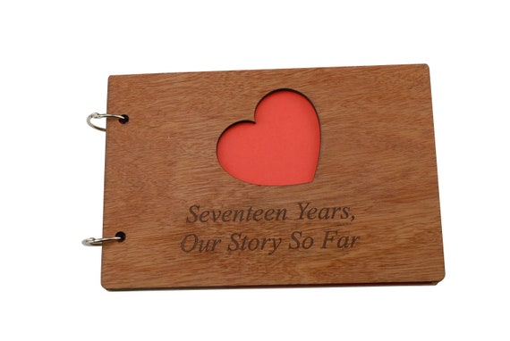 Scrapbook Photo album or Notebook Idea For 17th Anniversary 17 Years Our Story So Far 