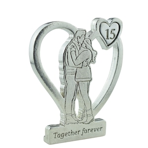 Together Forever Hugging Anniversary Gift - 15th Anniversary
