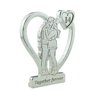 Together Forever Hugging Anniversary Gift - 14th Anniversary