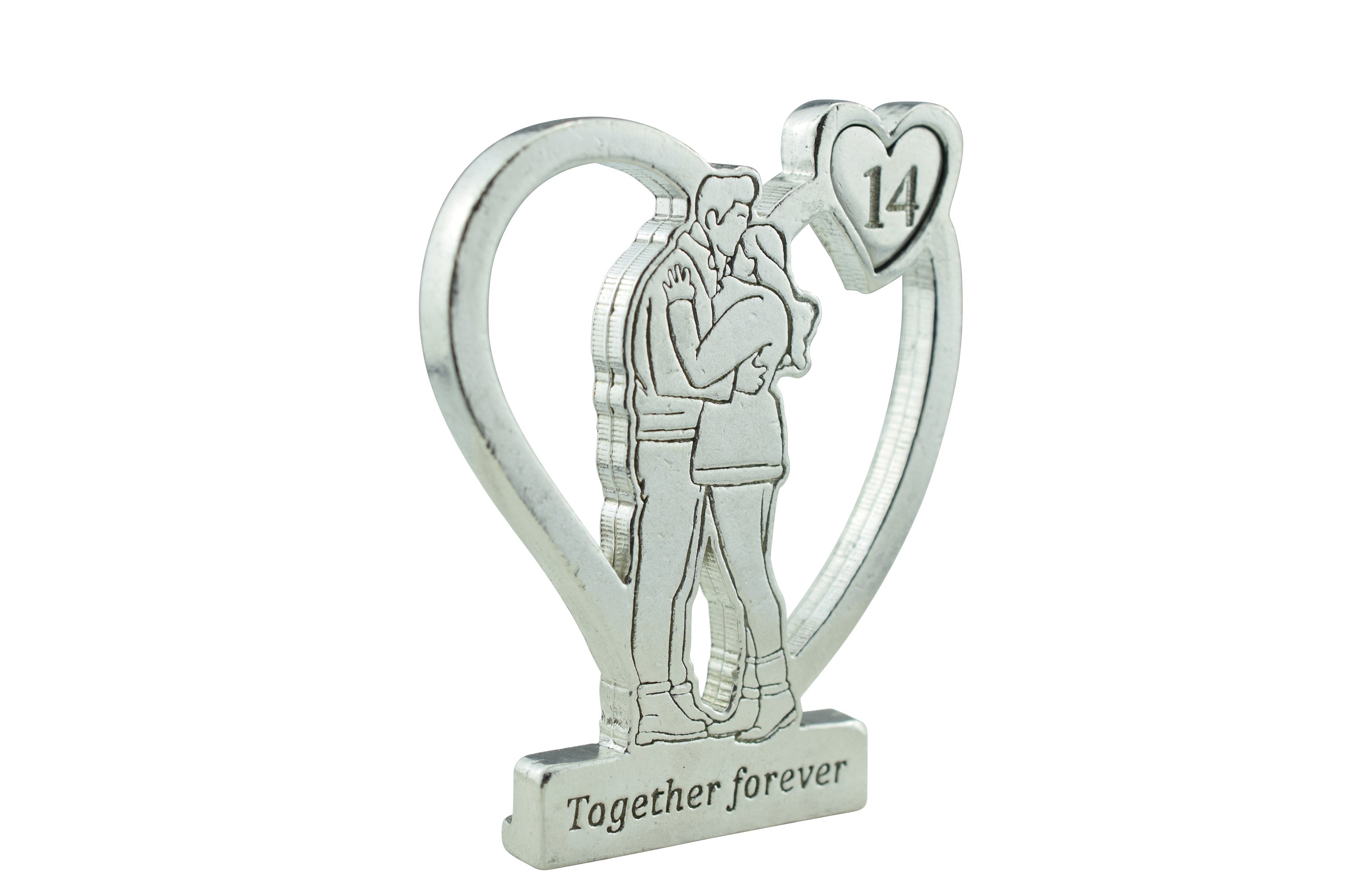 Together Forever hugging anniversary figurine for 14 years