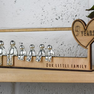9 Years Our Little Family | 9th Anniversary Gift - Choose Your Own Family Combination