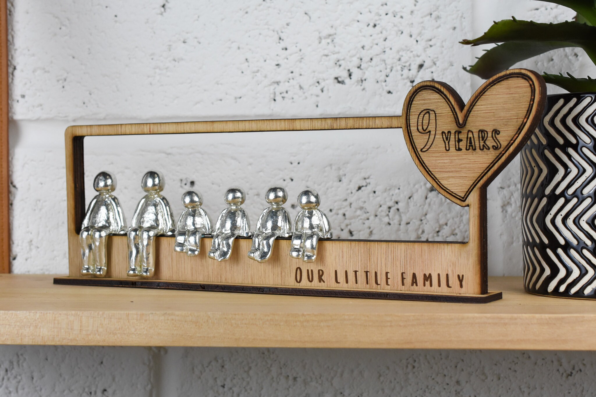 9 Years Our Little Family | 9th Anniversary Gift - Choose Your Own Family Combination