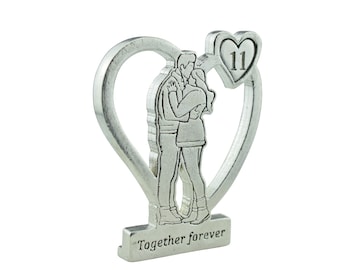 Together Forever Hugging Anniversary Gift - 11th Anniversary