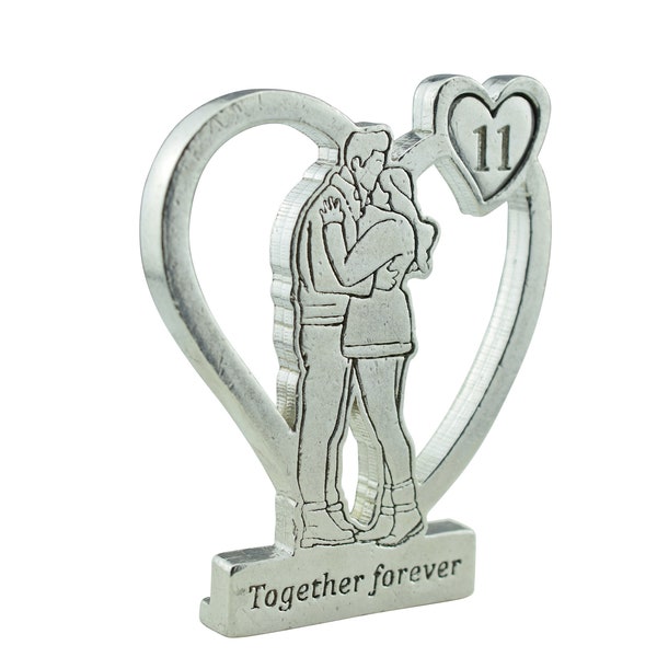 Together Forever Hugging Anniversary Gift - 11th Anniversary