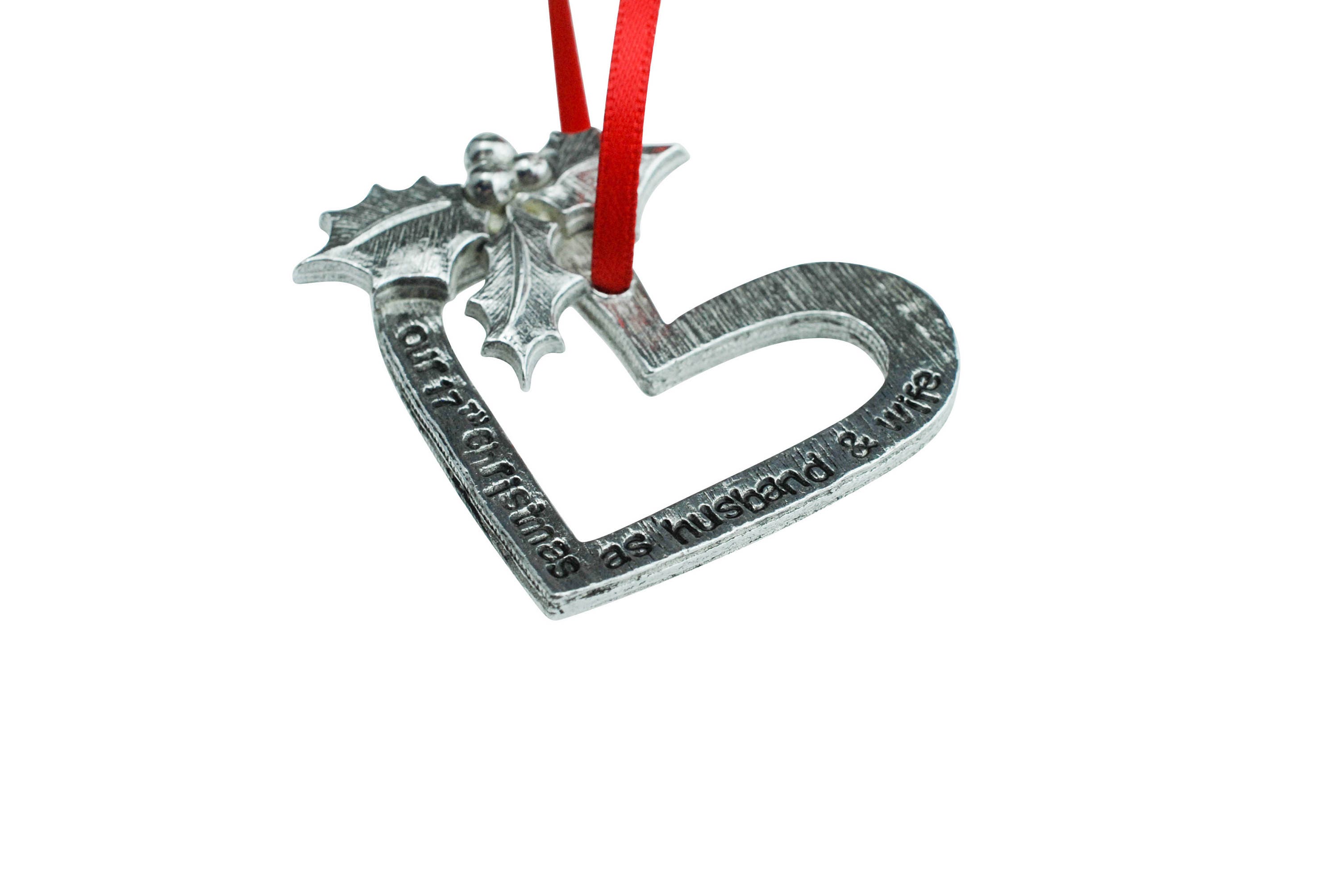17 Year Anniversary Christmas Tree Ornament - Reads Our 17th Christmas
