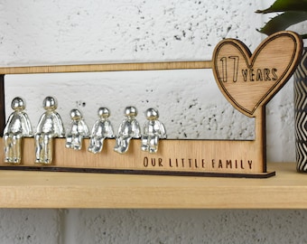 17 Years Our Little Family | 17th Anniversary Gift - Choose Your Own Family Combination