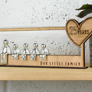 25 Years Our Little Family | 25th Anniversary Gift - Choose Your Own Family Combination