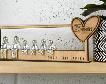 25 Years Our Little Family | 25th Anniversary Gift - Choose Your Own Family Combination