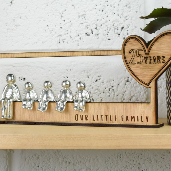 25 Years Our Little Family | 25th Anniversary Gift - Choose Your Own Family Combination