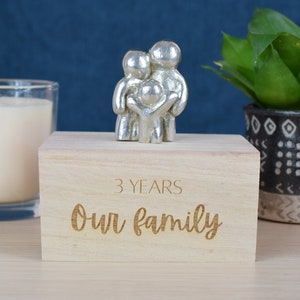3 Years Our Little Hugging Family 3rd Anniversary Gift Choose Your Own Family Combination Part of the We Made a Family Range 1 Child