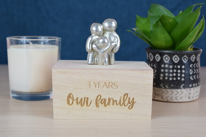 3 Years Our Little Hugging Family 3rd Anniversary Gift Choose Your Own Family Combination Part of the We Made a Family Range 1 Child