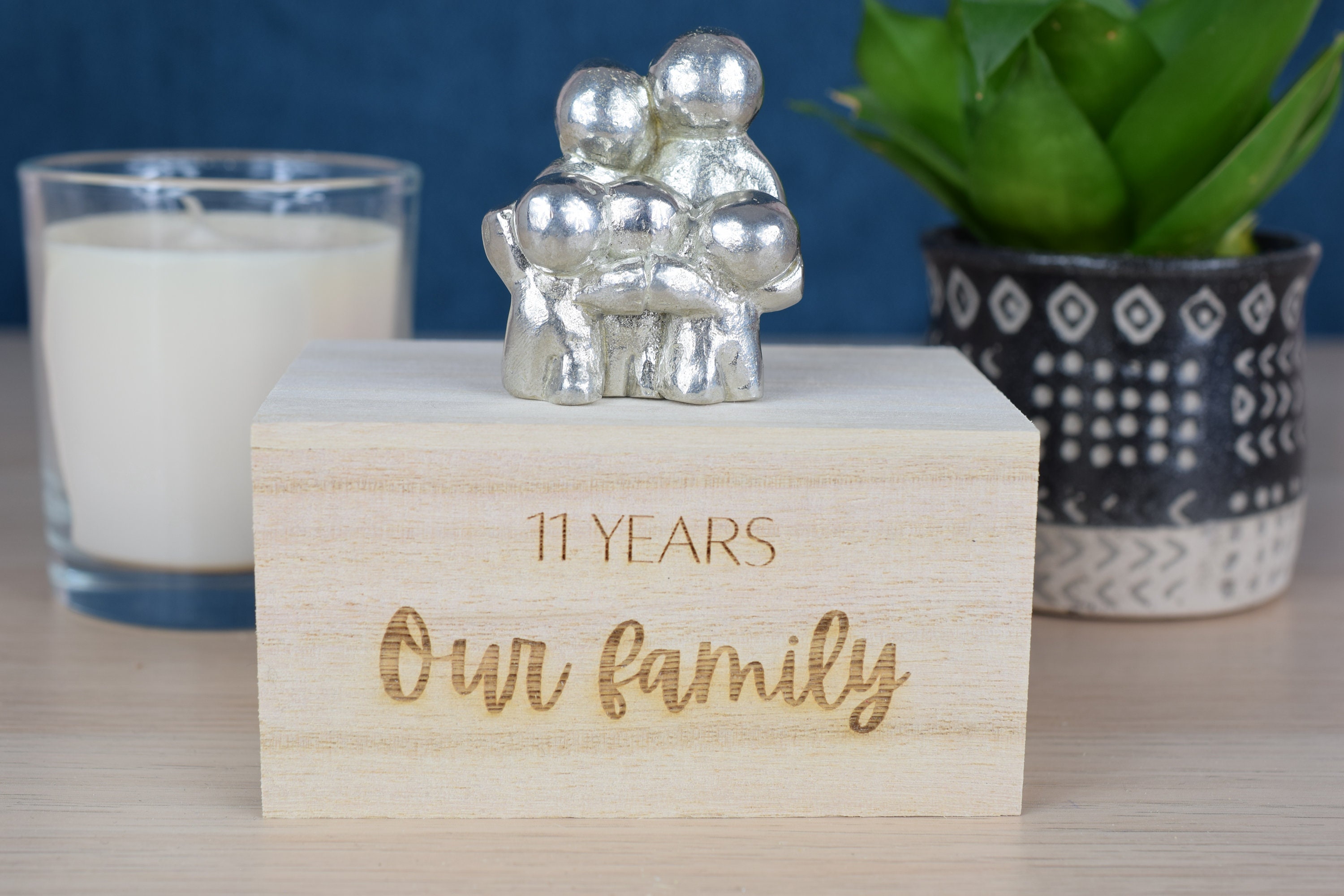11 Years Our Little Hugging Family | 11th Anniversary Gift -…