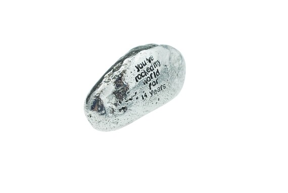 Regalo per l'anniversario dei 14 anni, hai scosso il mio mondo per 14 anni - Solid Metal Heavy Casted Rock - Italia