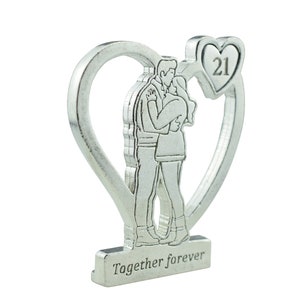 Together Forever Hugging Anniversary Gift - 21st Anniversary
